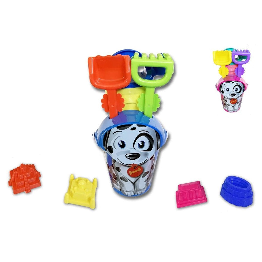 Trade Shop - Secchiello Per Gioco Da Spiaggia Per Bambini Mare Con Paletta Rastrello Formine -