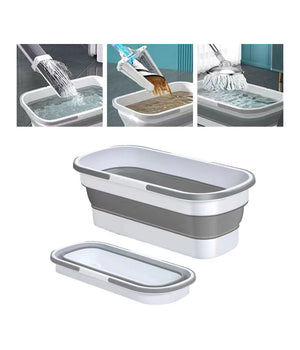 Secchio Bacinella Pieghevole Richiudibile Salvaspazio Cestino Rettangolare 46cm         