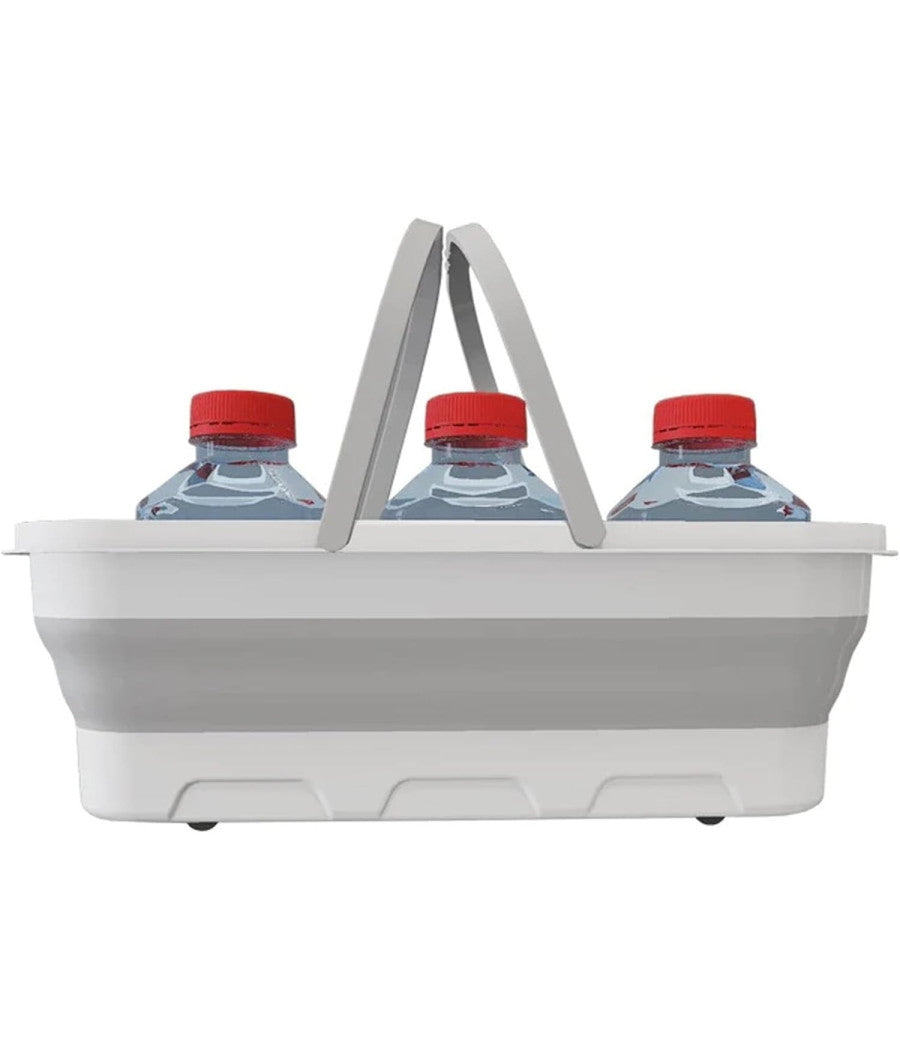 Secchio Bacinella Pieghevole Richiudibile Salvaspazio Cestino Rettangolare 46cm         