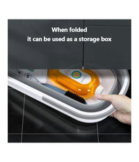 Secchio Bacinella Pieghevole Richiudibile Salvaspazio Cestino Rettangolare 46cm         