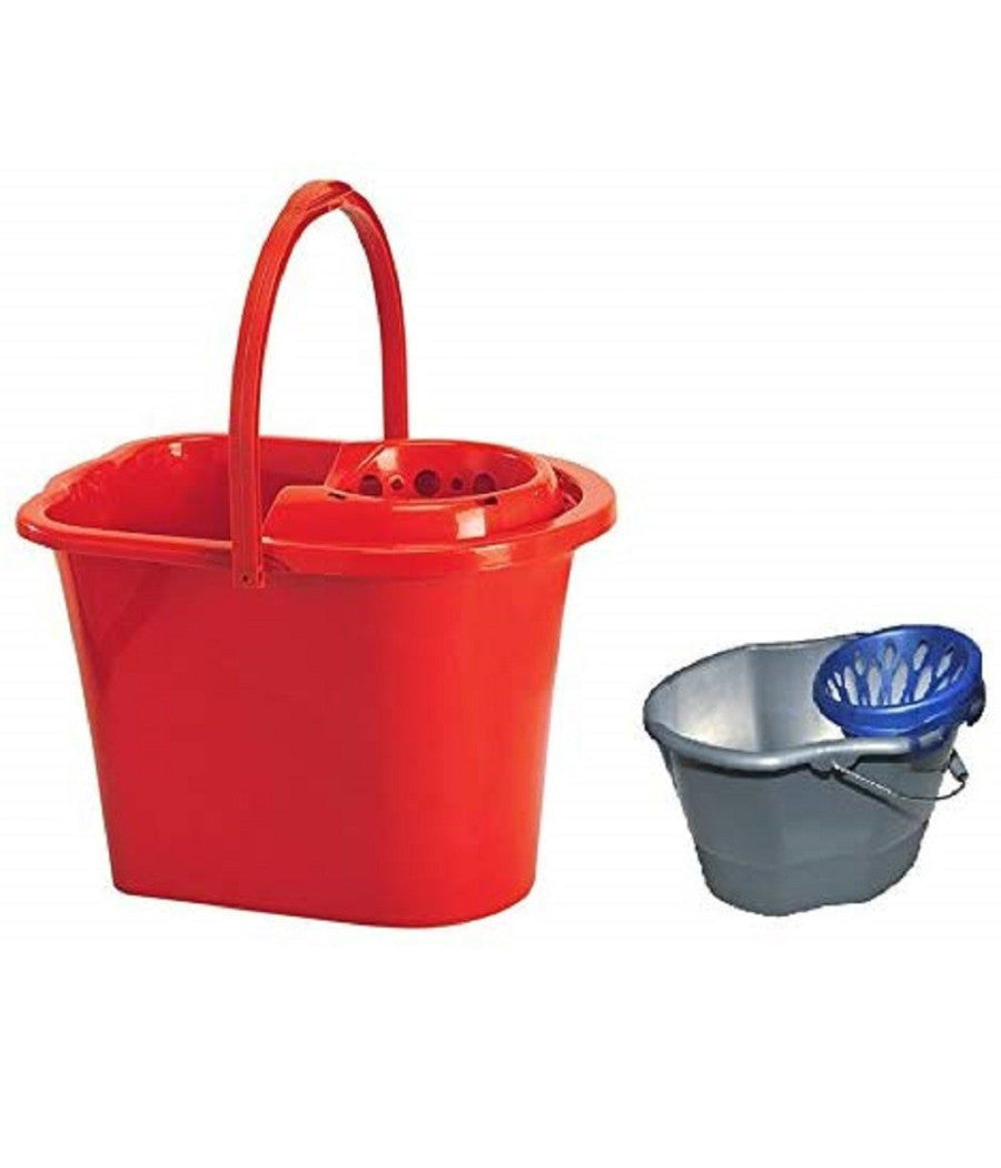 Secchio Lavapavimenti Ovale Con Strizzatoio Removibile Strizzatore 15lt Mop Mocio         
