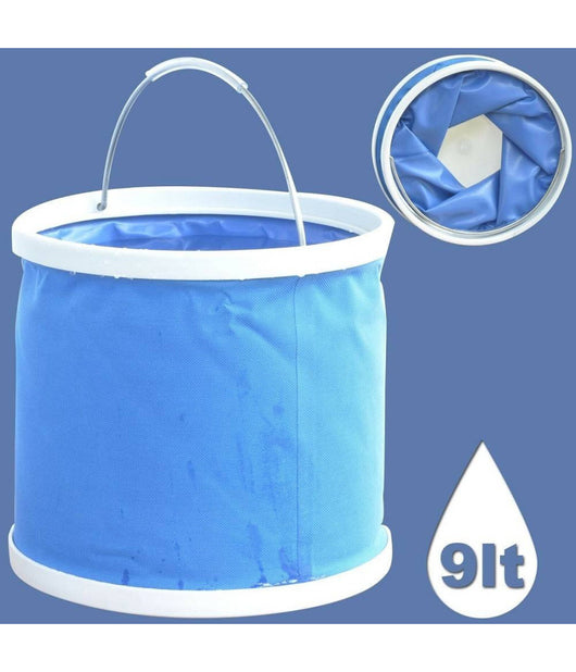Secchio Pieghevole Capacita' 9 Litri Auto Barca Campeggio Pesca         