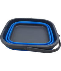 Secchio Pieghevole Quadrato Pratico Da 5,5 Lt Portatile Salvaspazio Con Maniglia         