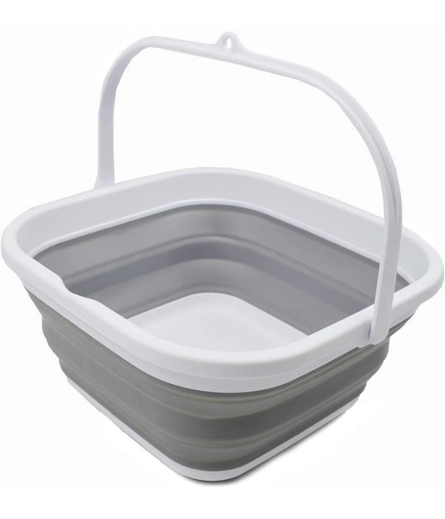 Secchio Pieghevole Quadrato Pratico Da 5,5 Lt Portatile Salvaspazio Con Maniglia         