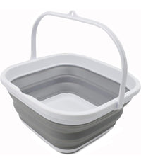 Secchio Pieghevole Quadrato Pratico Da 5,5 Lt Portatile Salvaspazio Con Maniglia         