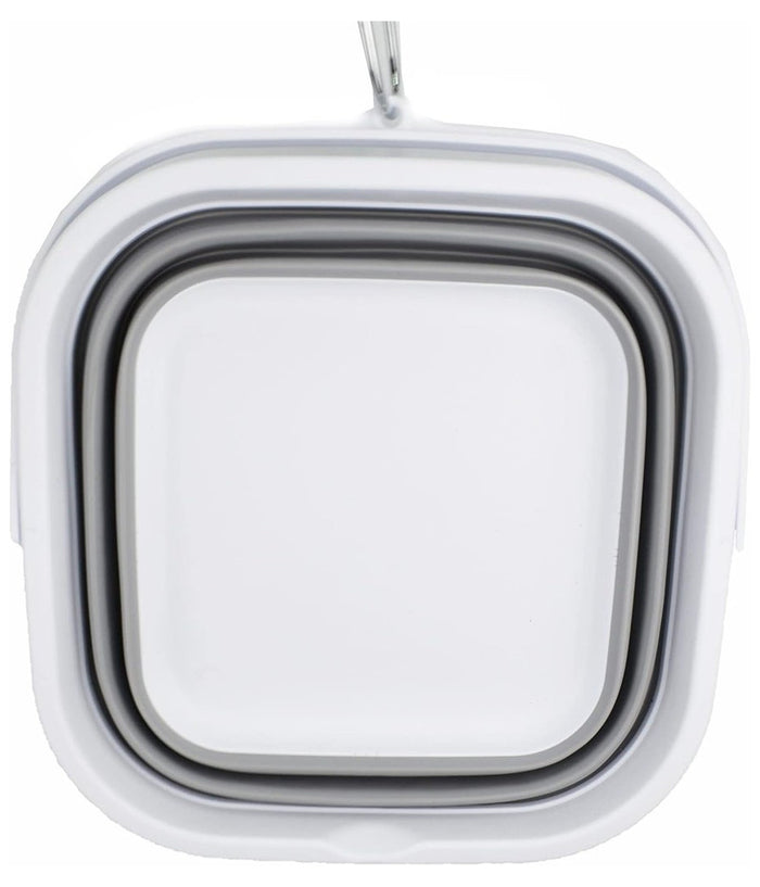 Secchio Pieghevole Quadrato Pratico Da 5,5 Lt Portatile Salvaspazio Con Maniglia         