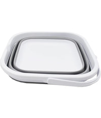 Secchio Pieghevole Quadrato Pratico Da 5,5 Lt Portatile Salvaspazio Con Maniglia         