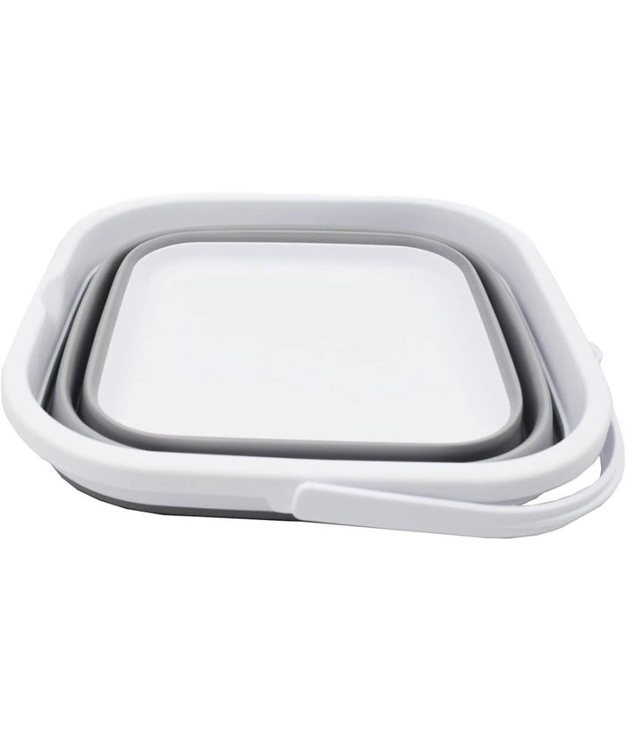 Secchio Pieghevole Quadrato Pratico Da 5,5 Lt Portatile Salvaspazio Con Maniglia         