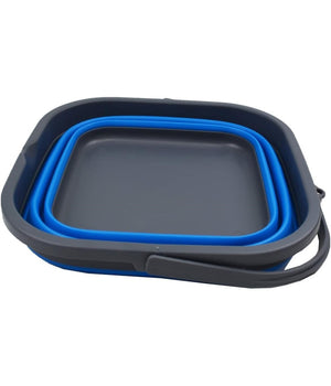 Secchio Pieghevole Quadrato Pratico Da 5,5 Lt Portatile Salvaspazio Con Maniglia         