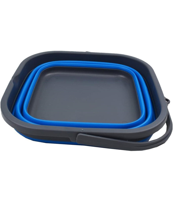 Secchio Pieghevole Quadrato Pratico Da 5,5 Lt Portatile Salvaspazio Con Maniglia         