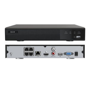 Securvideo Nvr 4Ch PoE 4K Max 9Ch 80 Mbps Hdmi NVRLG-N109EP4