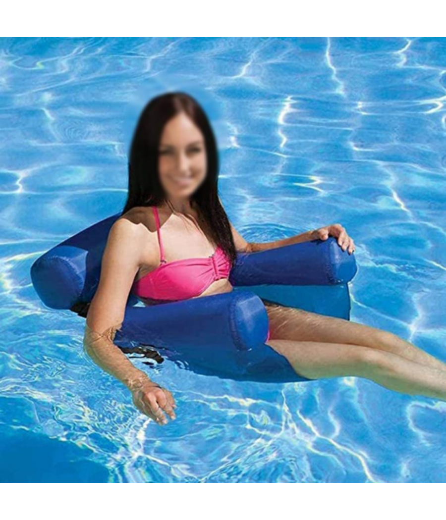 Sedia A Sdraio Gonfiabile Amaca Per Mare Piscina Galleggiante Pieghevole 120cm         