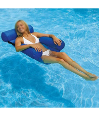 Sedia A Sdraio Gonfiabile Amaca Per Mare Piscina Galleggiante Pieghevole 120cm         