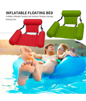 Sedia A Sdraio Gonfiabile Amaca Per Mare Piscina Galleggiante Pieghevole 120cm         