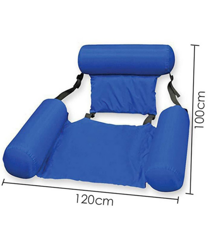 Sedia A Sdraio Gonfiabile Amaca Per Mare Piscina Galleggiante Pieghevole 120cm         