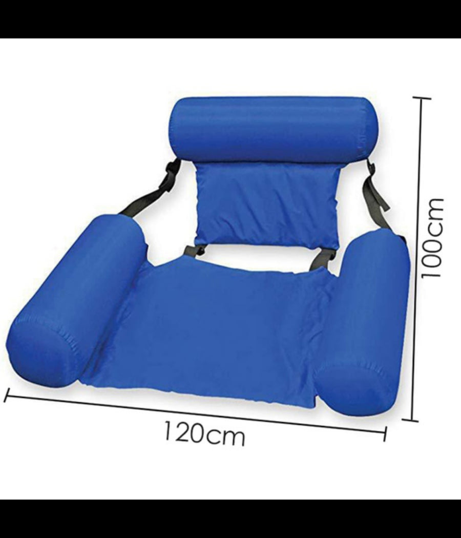 Sedia A Sdraio Gonfiabile Amaca Per Mare Piscina Galleggiante Pieghevole 120cm         
