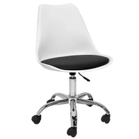 LÚZETE - SEDIA A TORRE BIANCA/CUSCINO DA SCRIVANIA NERO