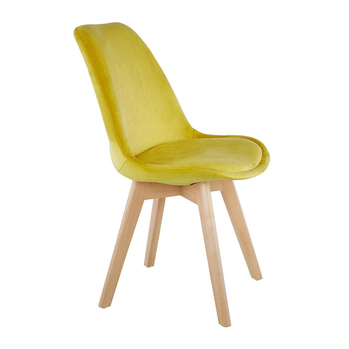 LÚZETE - SEDIA A TORRE IN VELLUTO SENAPE