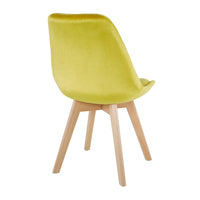 LÚZETE - SEDIA A TORRE IN VELLUTO SENAPE