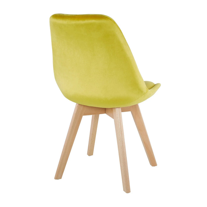 LÚZETE - SEDIA A TORRE IN VELLUTO SENAPE