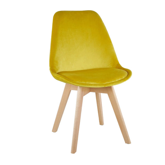 LÚZETE - SEDIA A TORRE IN VELLUTO SENAPE