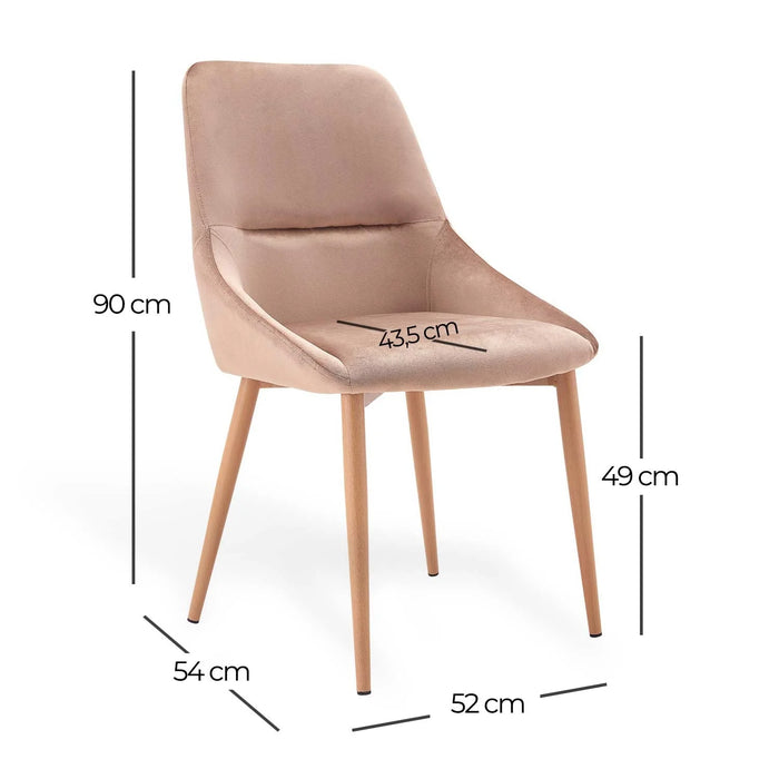 LÚZETE - SEDIA ADNEY VELVET GREY