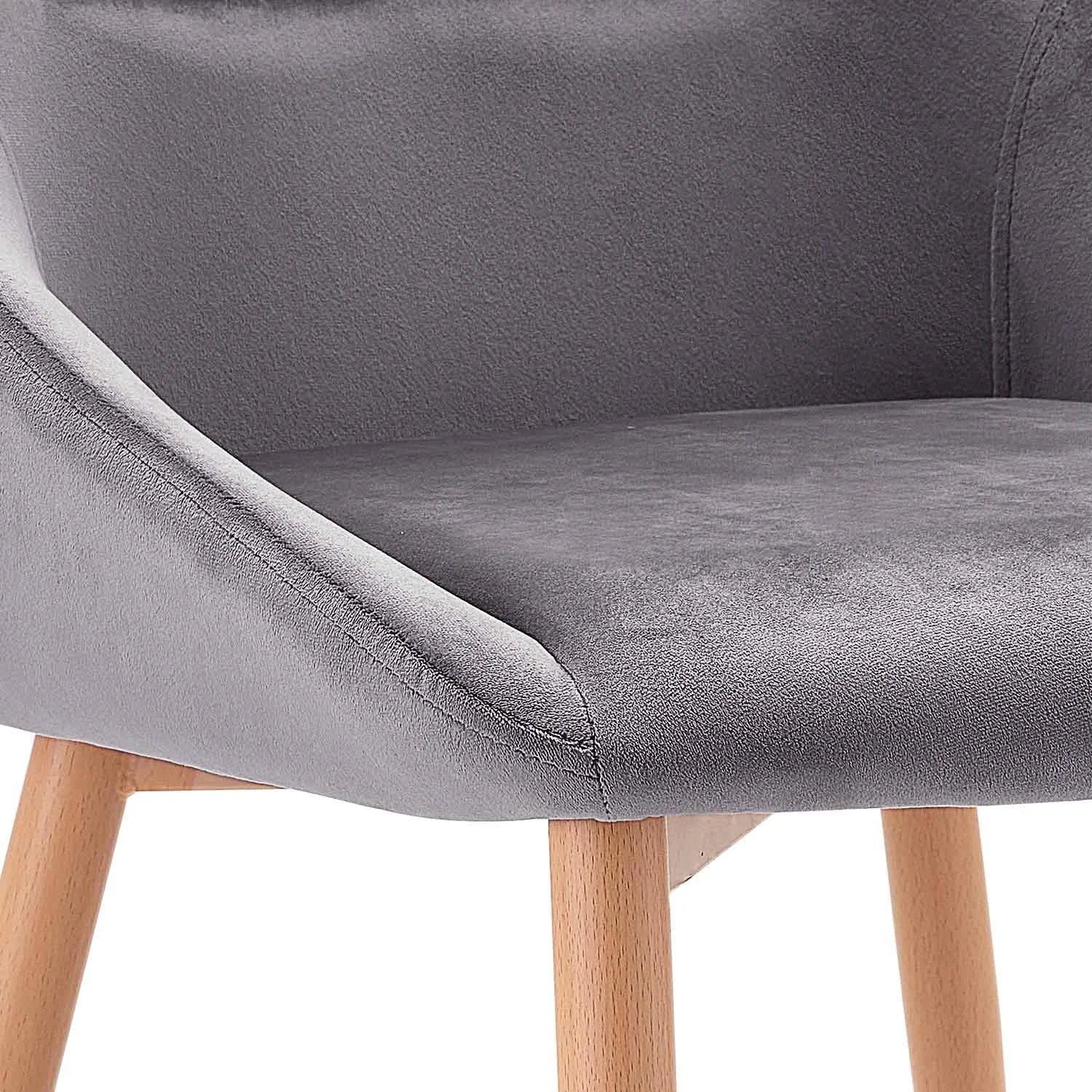 LÚZETE - SEDIA ADNEY VELVET GREY