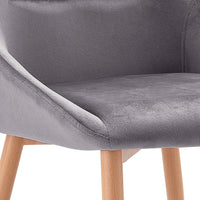 LÚZETE - SEDIA ADNEY VELVET GREY