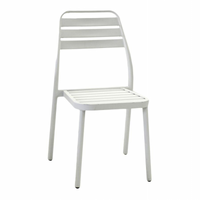 Sedia alluminio las vegas bianca cm 49x58h45/88