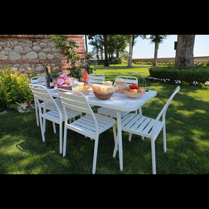 Sedia alluminio las vegas bianca cm49x58h45/88