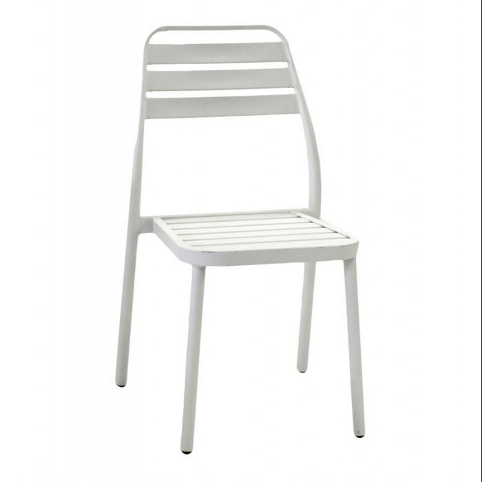 Sedia alluminio las vegas bianca cm49x58h45/88