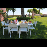 Sedia alluminio las vegas bianca cm49x58h45/88