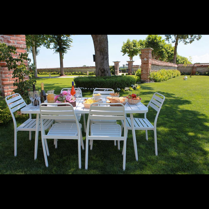 Sedia alluminio las vegas bianca cm49x58h45/88