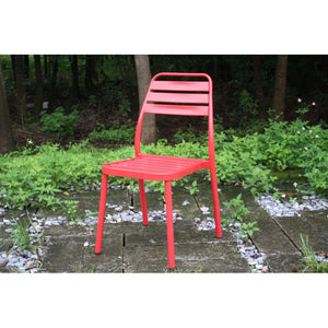 Sedia alluminio las vegas rossa cm 49x58h45/88