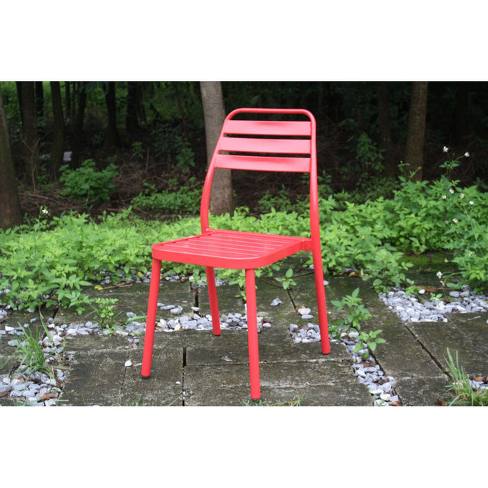 Sedia alluminio las vegas rossa cm 49x58h45/88