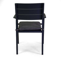 Poltrona alluminio Salomon antracite con cuscino cm 55x60h89