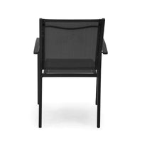 Poltrona alluminio sullivan impilabile antracite cm 61x56h43/60/84