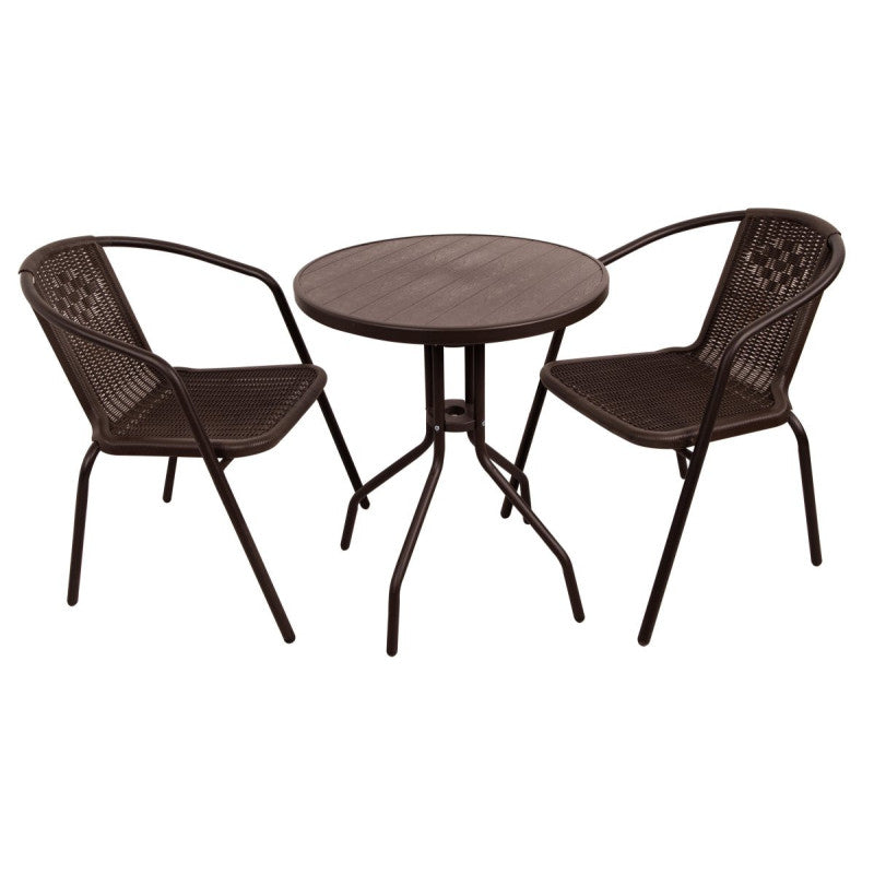 Sedia Alma Marrone Scuro 55x59x72