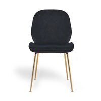 LÚZETE - SEDIA ASHCROFT IN VELLUTO NERO