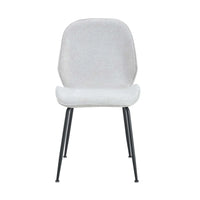 SEDIA ASHCROFT TESSUTO COLOR SABBIA CON GAMBE NERE