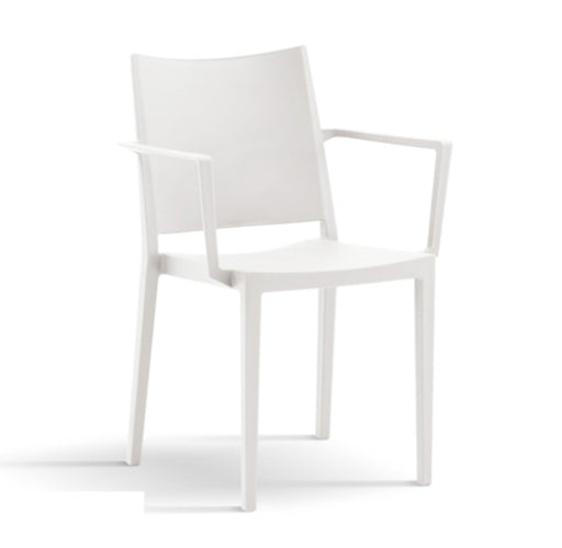 Set 4 sedie esterno con braccioli Bianco, ZZNLF7013