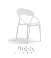 Set 4 sedie bianche di design da giardino Bianco, ZZNLF6050