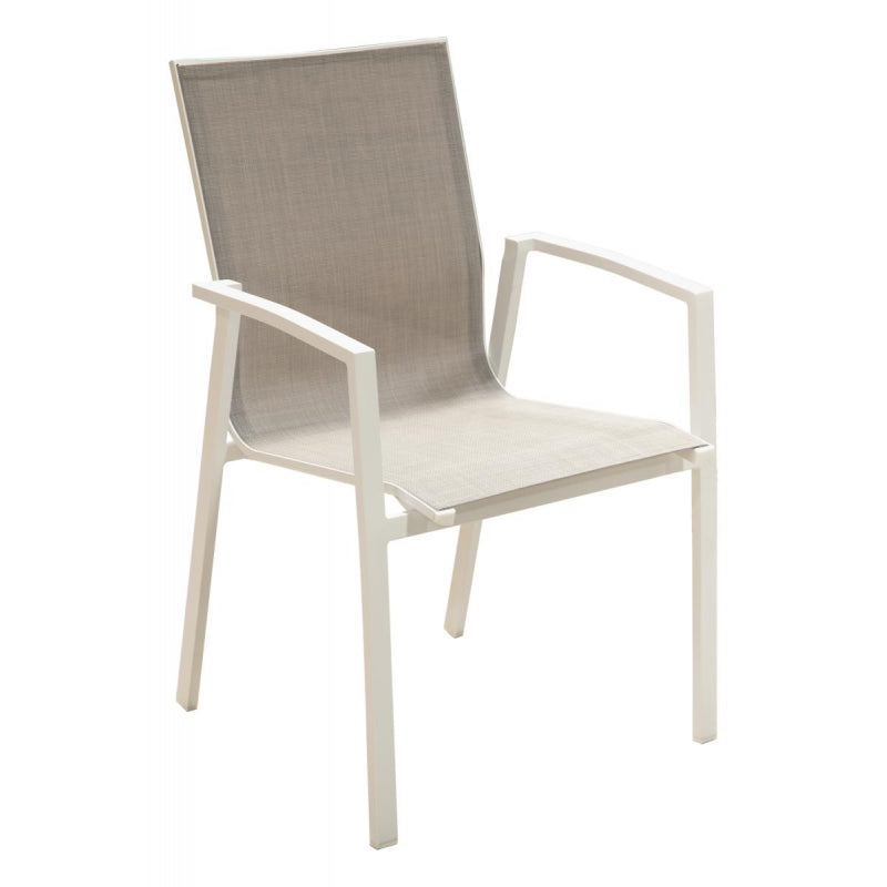 SEDIA CLUB GRIGIO CHIARO CON STRUTTURA IN ALLUMINIO