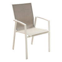 SEDIA CLUB GRIGIO CHIARO CON STRUTTURA IN ALLUMINIO