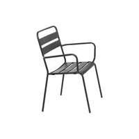 SEDIA CON BRACCIOLI GRIGIO SCURO CASACOLLECTION