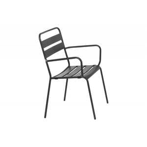 SEDIA CON BRACCIOLI GRIGIO SCURO CASACOLLECTION