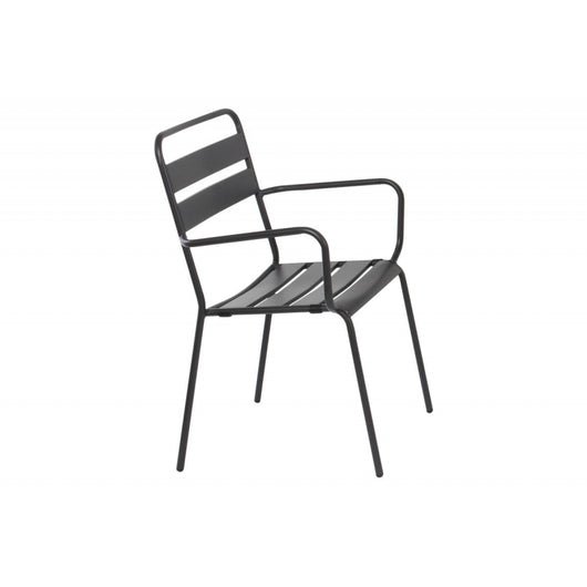 SEDIA CON BRACCIOLI GRIGIO SCURO CASACOLLECTION