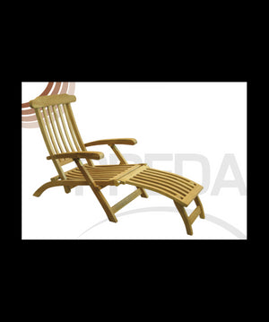 SEDIA con poggiagambe CHAISELOUNGE in TEAK