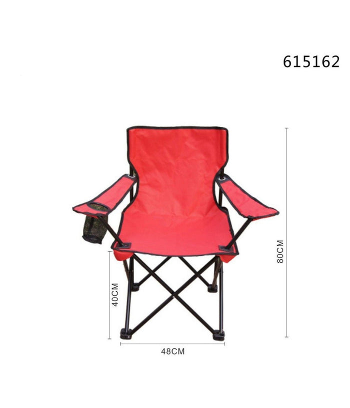 Sedia Da Campeggio Pieghevole Richiudibile Con Portabicchiere 48x40x80cm 615162         