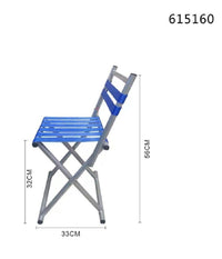 Sedia Da Campeggio Sgabello Pieghevole Portatile Pesca Spiaggia 32x33x56cm 615160         